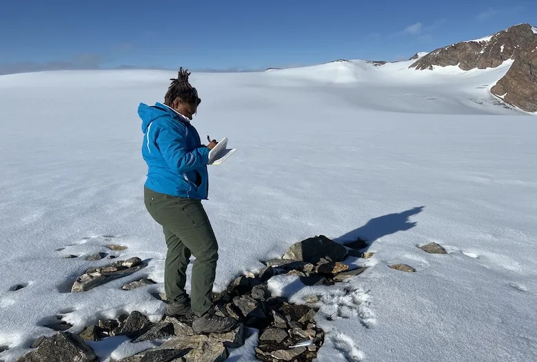 Lixa Wilson at the rock and ice interface